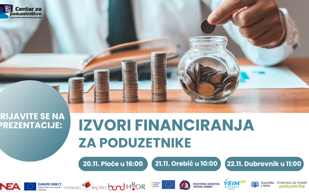 Poziv na prezentaciju “Izvori financiranja za poduzetnike”